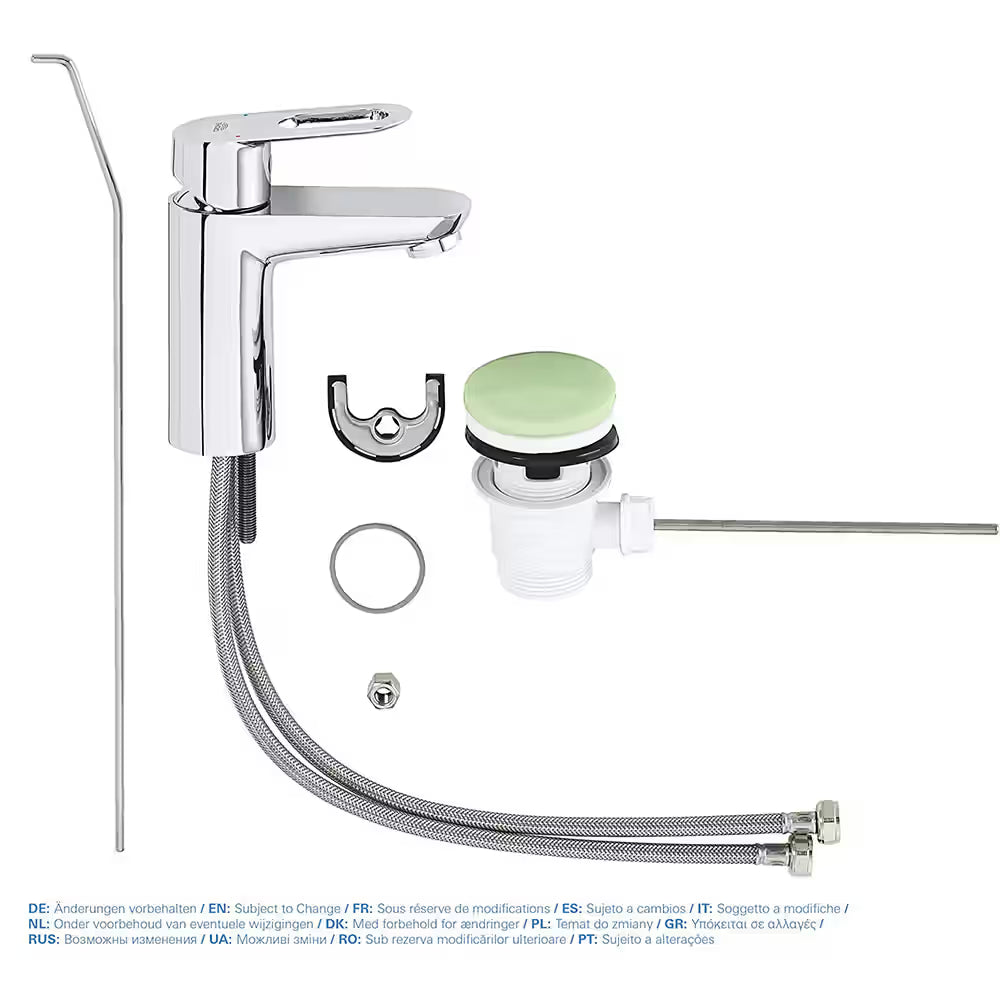 GROHE BauLoop 1/2" Single-Lever Basin Mixer, M-Size – Chrome (23762000)