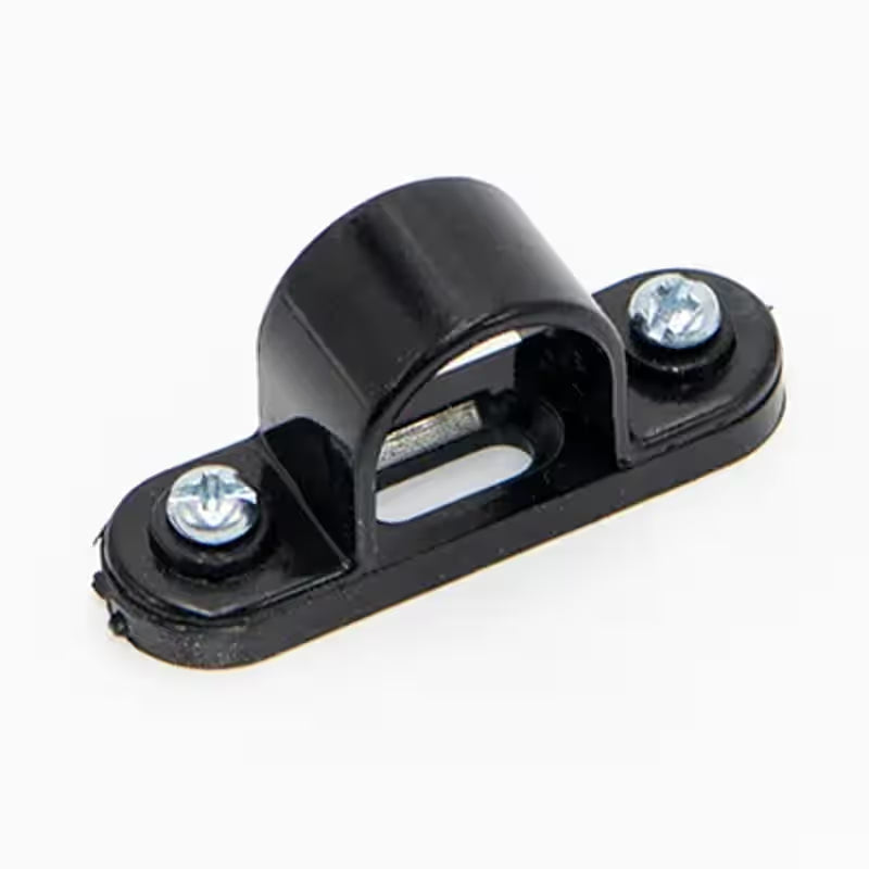 Decoduct PVC saddle, 20mm, black, quick-fix conduit clamp