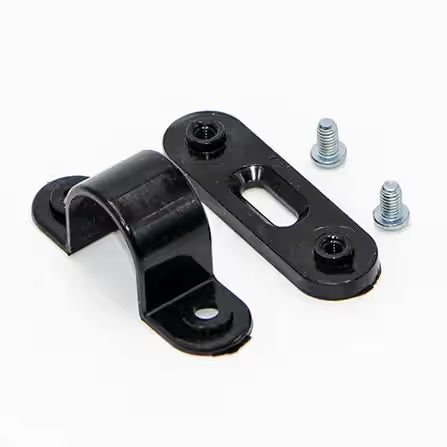 Decoduct PVC saddle, 20mm, black, quick-fix conduit clamp