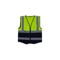 Dual color reflective safety jacket vest with front zipper