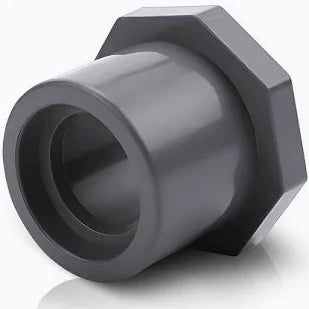 PVC REDUCER BUSH 1 1/2"X1", SCH-80, EN1452. BRAND COSMOPLAST